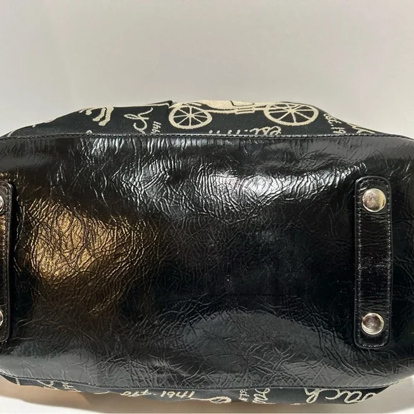 Coach Black and Tan Satchel - Picture 4 of 9